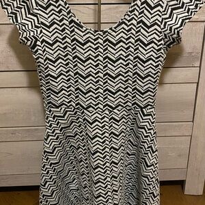 Charlotte Russe Black and White Pattern Dress